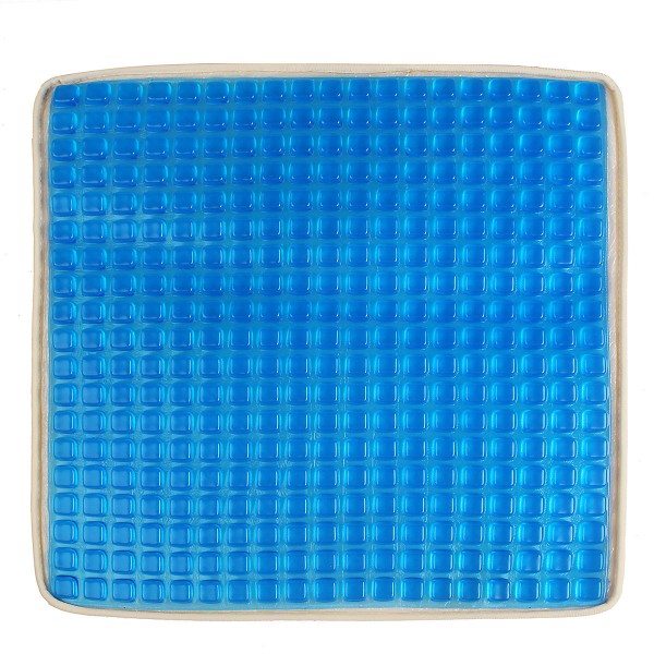 Blue Car Big Square Cooling Seat Cushion Gel Universal Chair Cover Pad Mat for Car Office