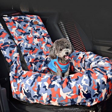 Camouflage Cage Car Copilot Seat Pet Mat Bag Travel Seat Dog Protector Carrier Cushion Pad