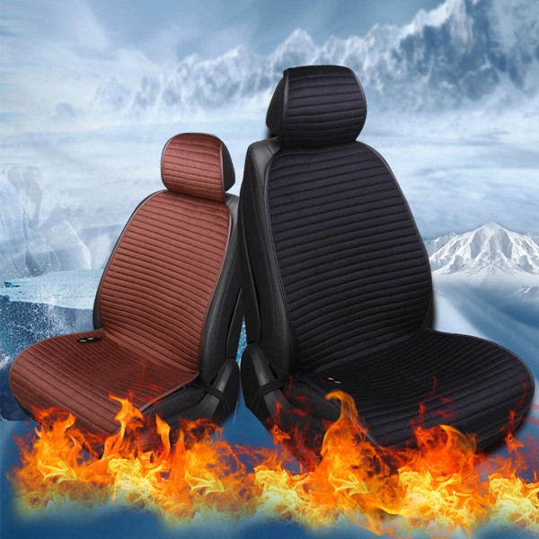 Car Seat Cushion Cover Warmer Heater For All w/ 12V Or 24V Ci garette Lighter Plug Sedan Car/ SUV/Truck/Pickup