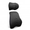 Car Seat Headrest Pillow Pad+Lumbar Pad Memory Foam Head Neck / Waist Cushion