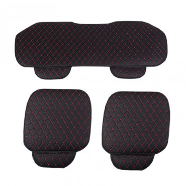 Car Seat Protector Car Full Set Cover Front + Rear PU Leather Cushion Pad Mat