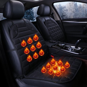 Double DC 12V Universal Car Heated Seat Cover Cushion Auto Heater Warmer