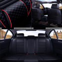 Leather Car Front Seat Cover Cushion Protector with Pillow Universal for Five Seats Car