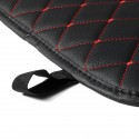 Leather Car Front Seat Cushion Covers Breathable Chair Protector Seat Pad Mat with Storage Bag