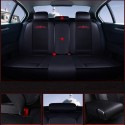 Leather Car Front and Back Seat Cover Cushion Protector with Pillow Universal for Five Seats Car