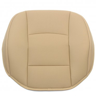 PU Leather Beige Car Front Seat Cushion Cover Chair Protector Mat Universal