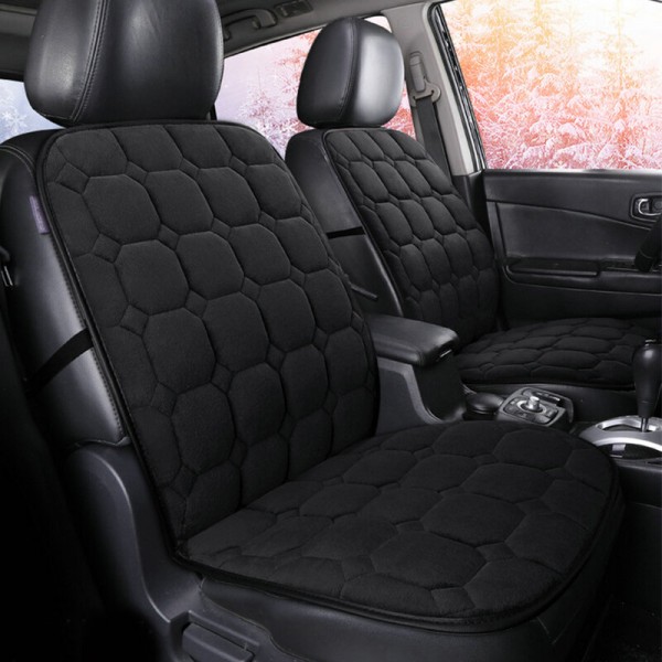 Plush Car Seat Cover Winter Warm Front/Back Backrest Cushion Pad Protector Mats