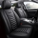 Universal PU Leather Car Front Seat Cushion Cover Non-slip Protector Mat Black