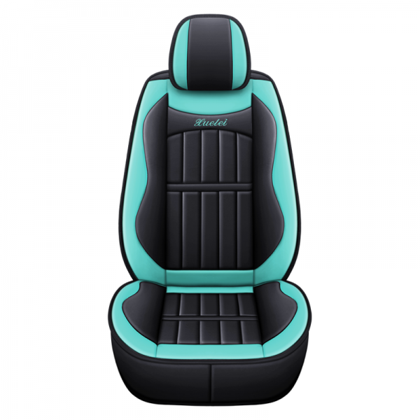 Universal PU Leather Car Front Seat Cushion Cover Non-slip Protector Mat Black