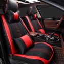 Wear-Resistant Leather Universal 5 Seat Car Seat Covers Cushion Set 3D Full Surround Design