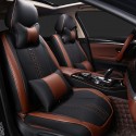 Wear-Resistant Leather Universal 5 Seat Car Seat Covers Cushion Set 3D Full Surround Design