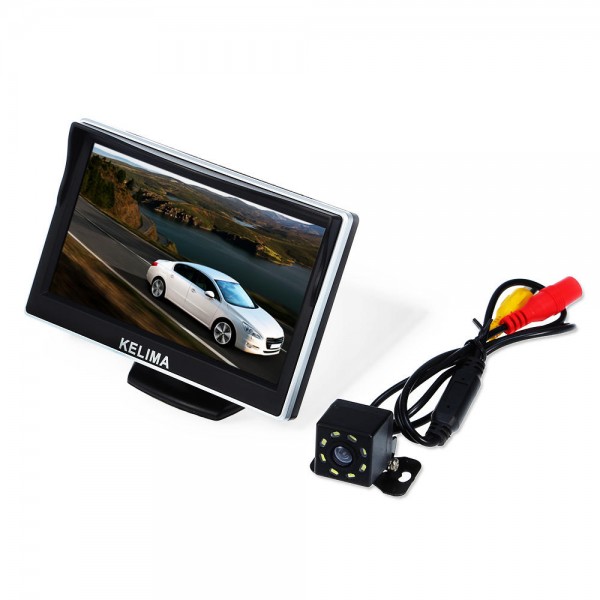 Set 5 Inch Car Display Screen and 8 LED Night Vision Reversing Camera