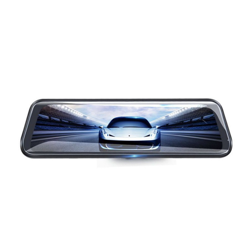 10 Inch Junsun Dual Lens FHD 1080P Dash Cam Car DVR Rearview Mirror Backup Camera
