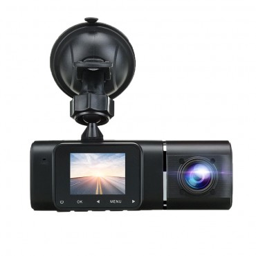 1080P Car DVR Dual Lens Front & Inside Dash Cam 170° G-sensor IR Night Vision HD Camera Recorder