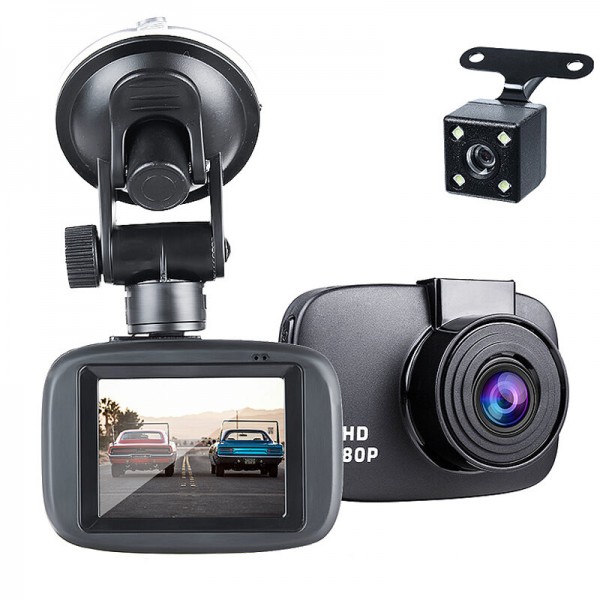 4'' Dual Lens Camera 170° HD 1080P Car DVR Vehicle Video Night Vision G-Sensor