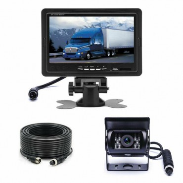 7 Inch Desktop Display Screen with Bus Camera 10 Meters Air Line CCD Infrared Chip