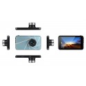 AK61 4 inch 1080P HD Parking Position Track Offset Car DVR Recorder with 4 Lights Pull Back Camera