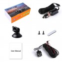 AK61 4 inch 1080P HD Parking Position Track Offset Car DVR Recorder with 4 Lights Pull Back Camera