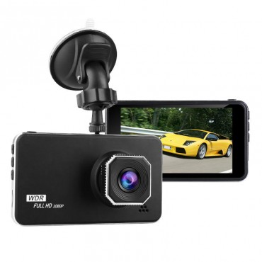 AK62 4 inch 1080P HD Parking Position Track Offset Car DVR Recorder with 4 Lights Pull Back Camera