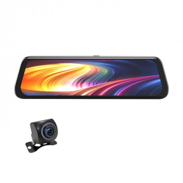 A7 Front 1080P and Rear 1080P Car DVR Voice Control Night Vision Dual Lens Streaming Rearview Mirror Driving Recorder