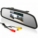 Car Rear View 5 Inch LCD Monitor Mirror Wireless Backup Camera Parking Reverse Kit
