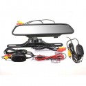 Car TFT LCD Monitor Mirror Wireless Reversing Rear View Backup Camera 12V