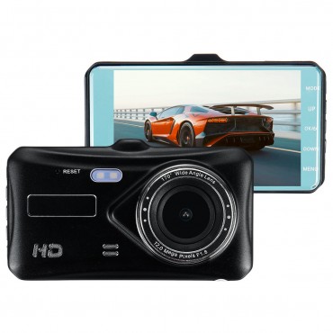 Dash Cam Dual Lens Car DVR Full HD 1080P 4''Screen IPS With Backup Rear Camera