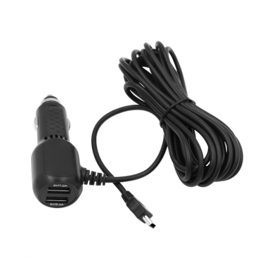 Double USB Cigarett e Lighter Car Charger Recorder DVR Power Cord Cable 3.5M