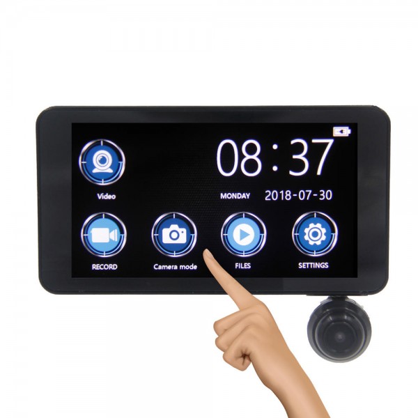 H11 4 Inch 170 Degree Lens Car DVR With Full Glass Touch Screen