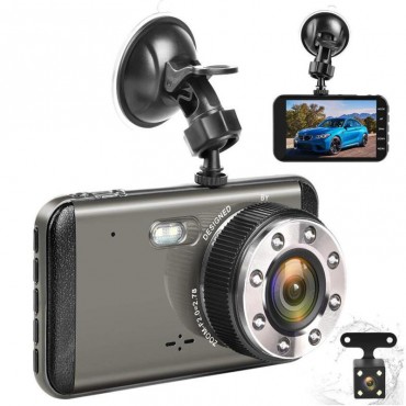 H16 4 Inch Front 1296P Rear 720P ADAS Driving Assistance Dual Car DVR