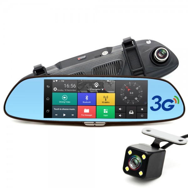 A730 7 inch Capacitive Touch Screen Car Rear View Camera Mirror Car DVR