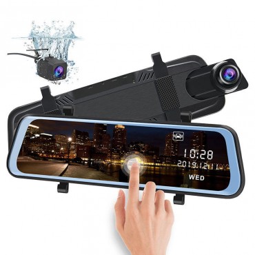 H12 10 Inch 1080P Full Touch Night Vision WDR Loop Recording G Sensor Car DVR