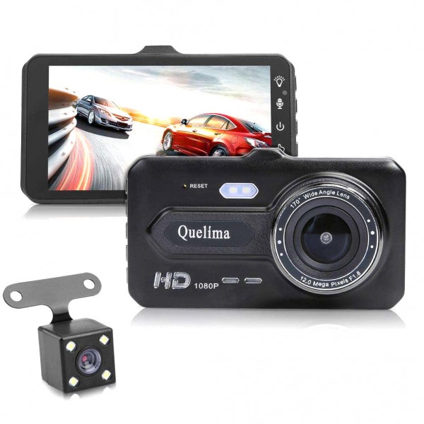 4 Inch 1080P Touch Dual Lens Car DVR Camera Night Vision 170 Degree Wide