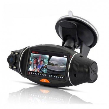 R310 Car DVR Dual Lens Dash Camera GPS G-Sensor Recorder 2.7inch