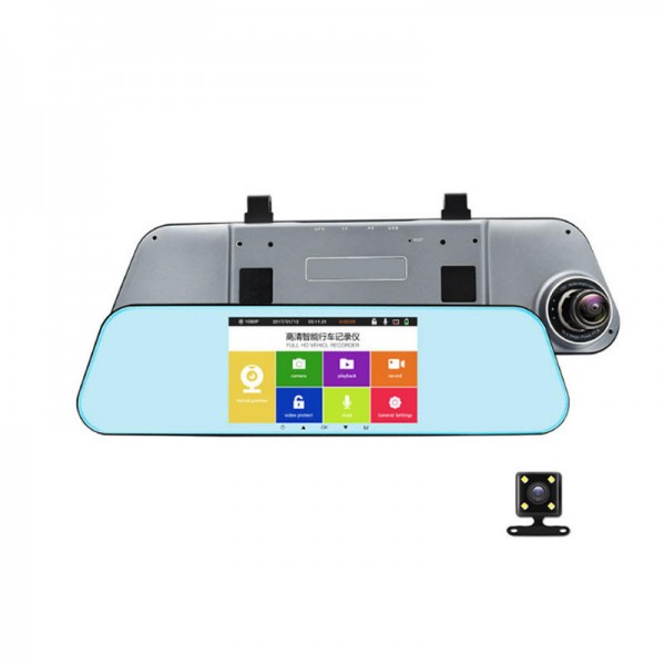 T29 Dual Dash Cam Rearview Mirror Backup Camera 1080P Car DVR Parking ADAS Night Vision