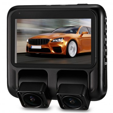 X100 Dual-recording 1080P Car DVR Built-in GPS Support Infrared Night Vision