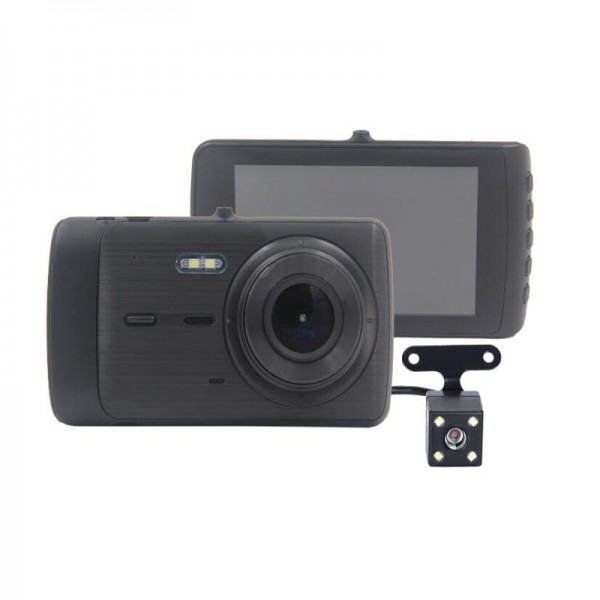 X402 HD 1080P Wide-angle 4 Inch IPS Screen Front And Rear Double Lens Reversing Image Car DVR