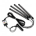 10W SMD5050 12LED Car Atmosphere Light Multi-color Interior LED Strip Decorative Lamp App Control