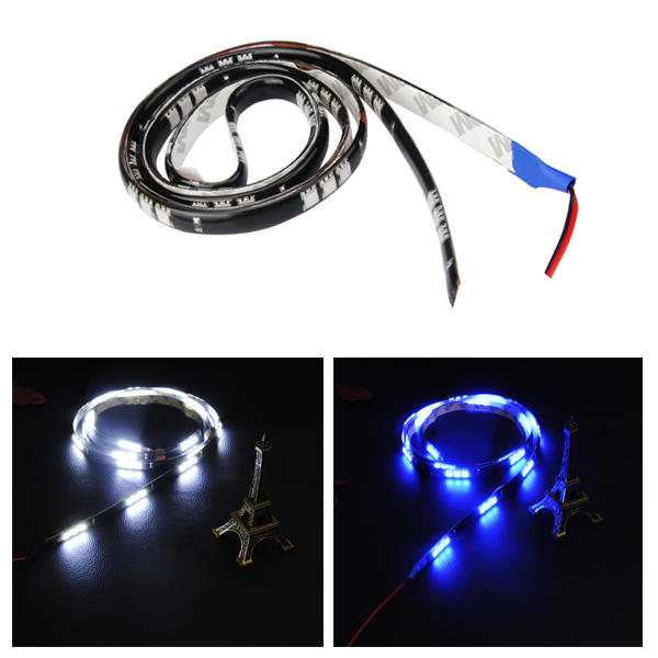 120CM 45SMD LED Light Car Auto Decor Flexible LED Strip Light Waterproof DC 12V