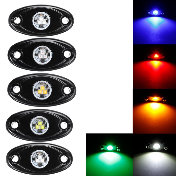 12Pcs LED Deck Bottom Lights Atmosphere Decoration Lamps Offroad Car Truck Boat Camper SUV 6000K Waterproof