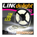 300 LED Super Bright 5050 SMD Waterproof White Flexible Strip 5M 12V