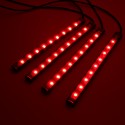 4Pcs 9LED Remote Control Colorful RGB Car Interior Floor Decorative Lights