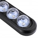 4Pcs Car Interior Colorful 24LED Atmosphere Ambient Starry Lamps Car Foot Emergency Lights USB Voice Remote Control 12V