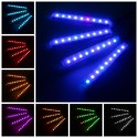 4Pcs Car Interior LED Floor Strobe Lights Decor Atmosphere Lamp USB Wireless Remote Control RGB