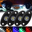 4Pcs LED Deck Bottom Lights Atmosphere Decoration Lamps Offroad Car Truck Boat Camper SUV 6000K Waterproof