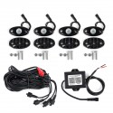 4Pcs/8Pcs RGB LED Rock Lights Atmosphere Lamp Wireless bluetooth Music For Jeep SUV Offroad