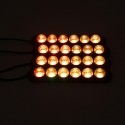 4pcs Car Interior Colorful 24 LED Atmosphere Ambient Starry Decoration Lamps Car Foot Lights 12V 6W