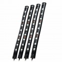 4pcs RGB LED Car Interior Floor Atmosphere Lamp Decoration Lights Kit with Car Lighter Plug