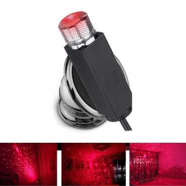 Car LED Atmosphere Ceiling Starry Star Lights Roof Decoration Lamp 360degAdjustable USB 5V 1W