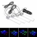 Car LED Atmosphere Lamp Interior Decoration Lamp Indoor Foot Lamp Cig Lighter Colorful/Blue